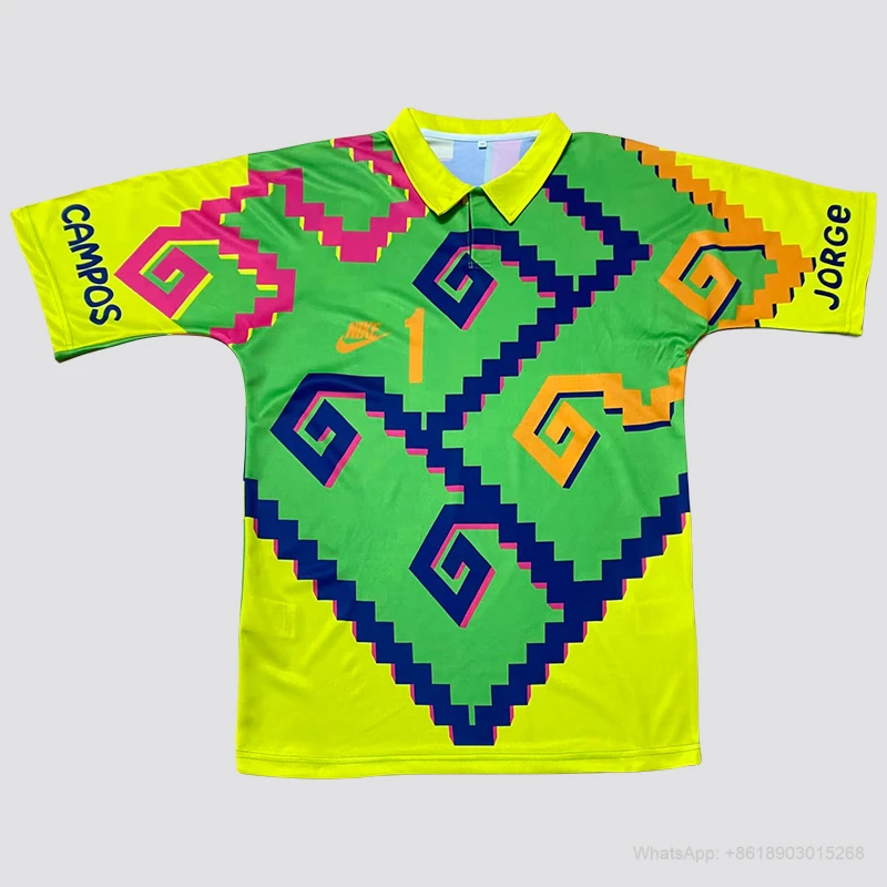 1995 Mexico goalkeeper Retro soccer jersey Campos