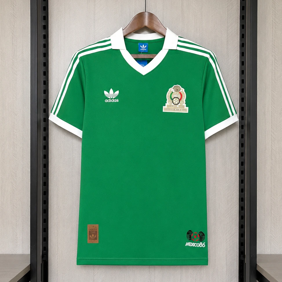 1986 Mexico Home Retro Soccer Jersey