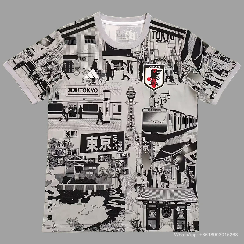 2024 japan tokyo fashion version black gray soccer jersey