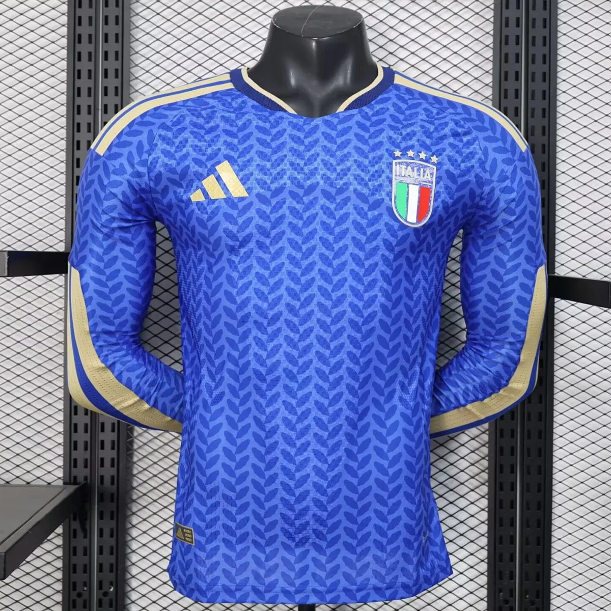 2026 Italy Home Long Sleeve Player Version Soccer Jersey