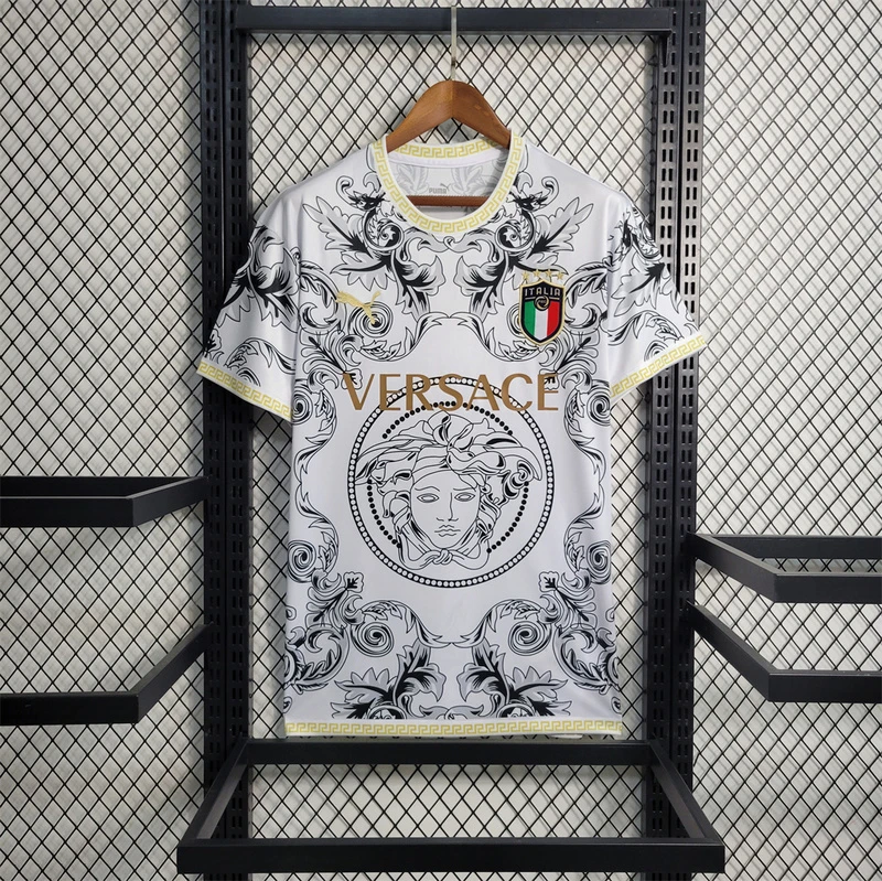 2023 Italy x Versace White Soccer Jersey