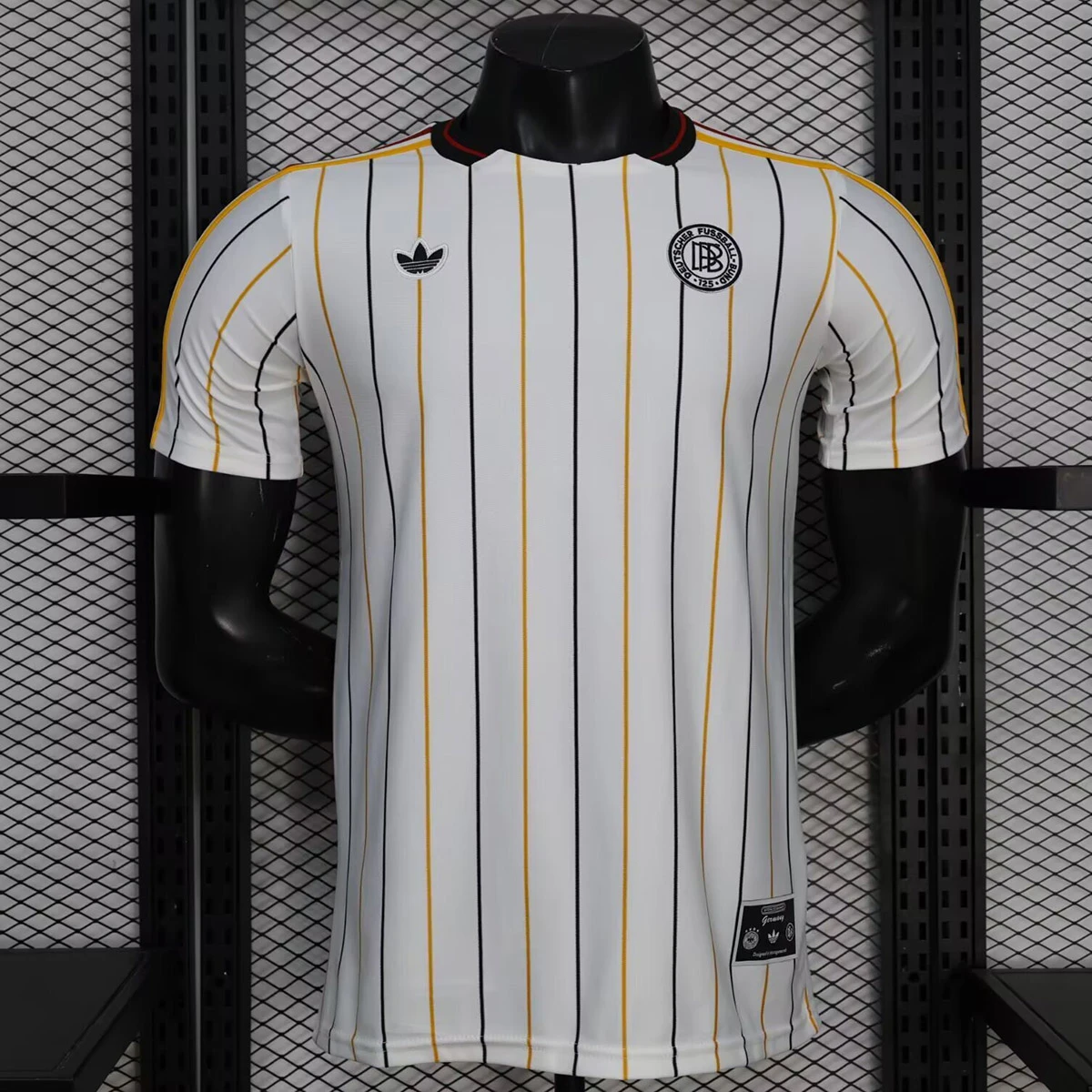 2026 Germany Terrace Icons White With Pinstripes Player Version Soccer Jersey