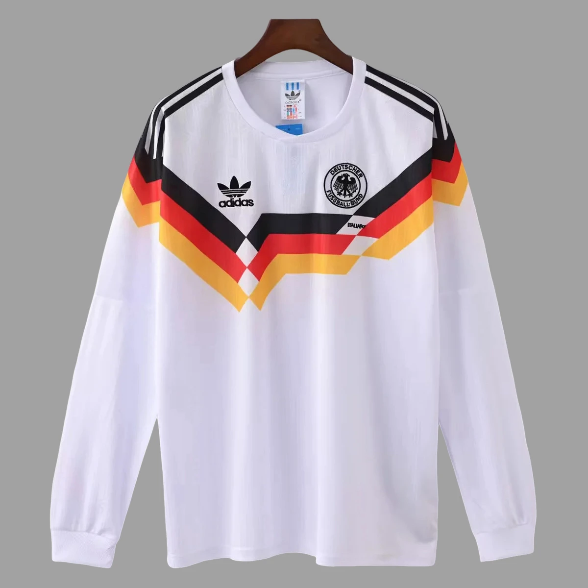 1990 Germany Home Long Sleeve Retro Soccer Jersey