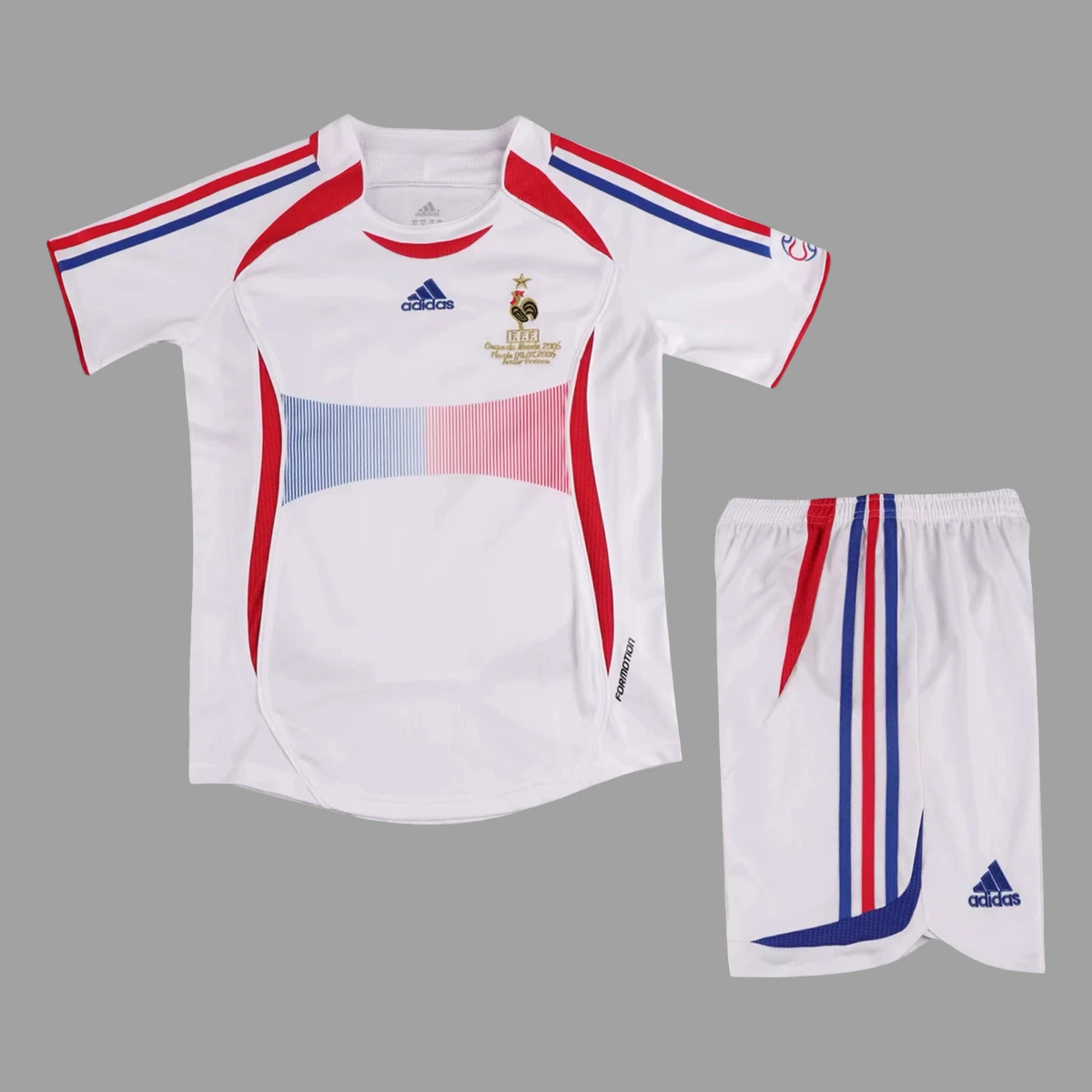 2006 France Away Kids Retro Soccer Jersey Size 16-28