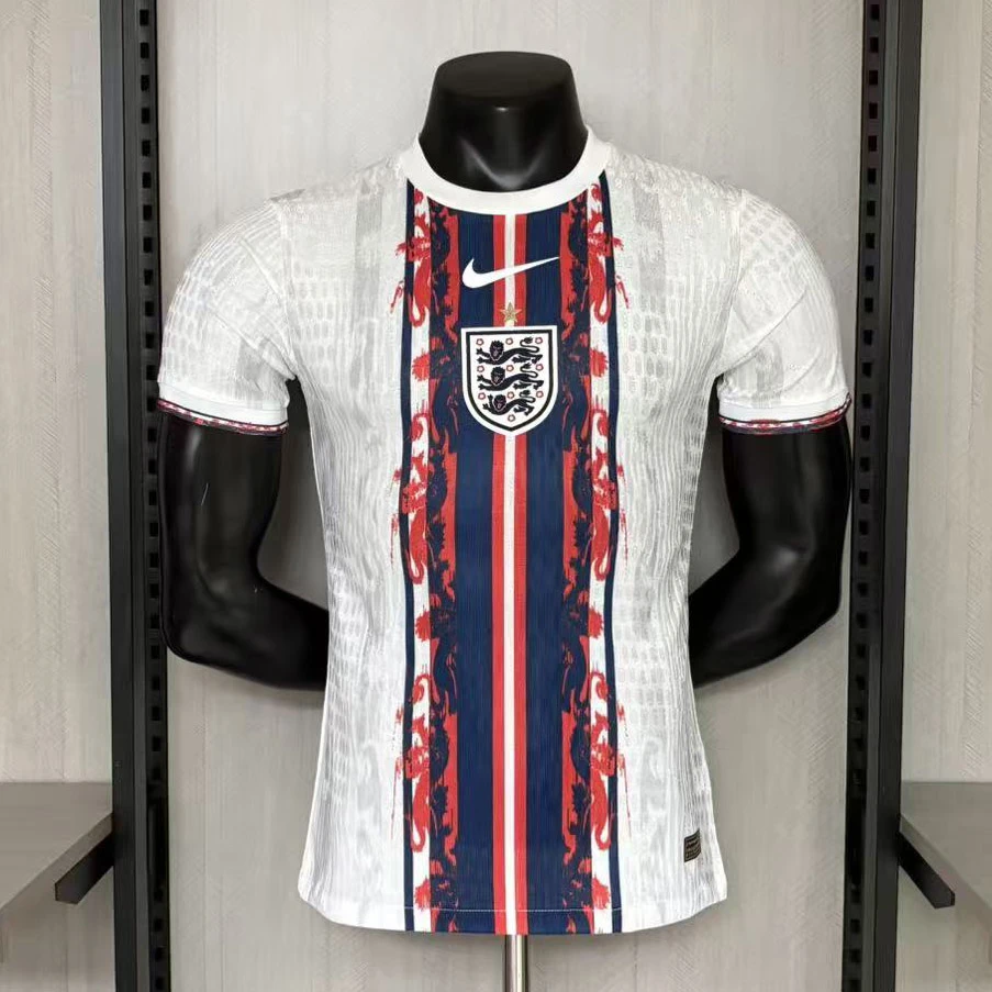 2026 England Special Player Version White Red Soccer Jersey