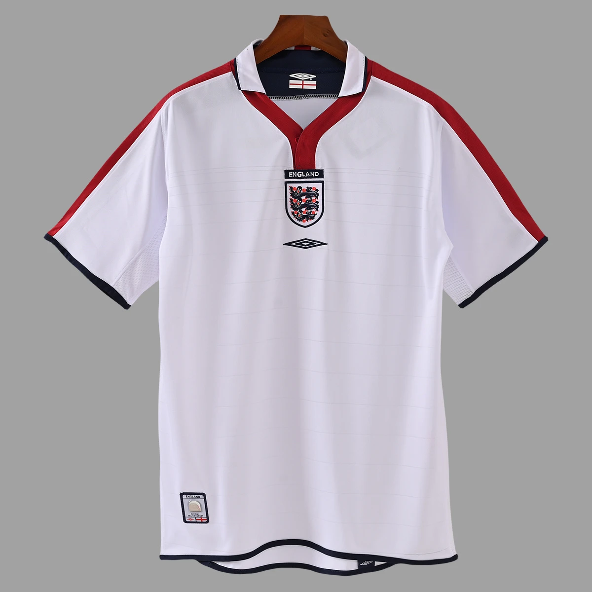 2004 England Home Retro Soccer Jersey
