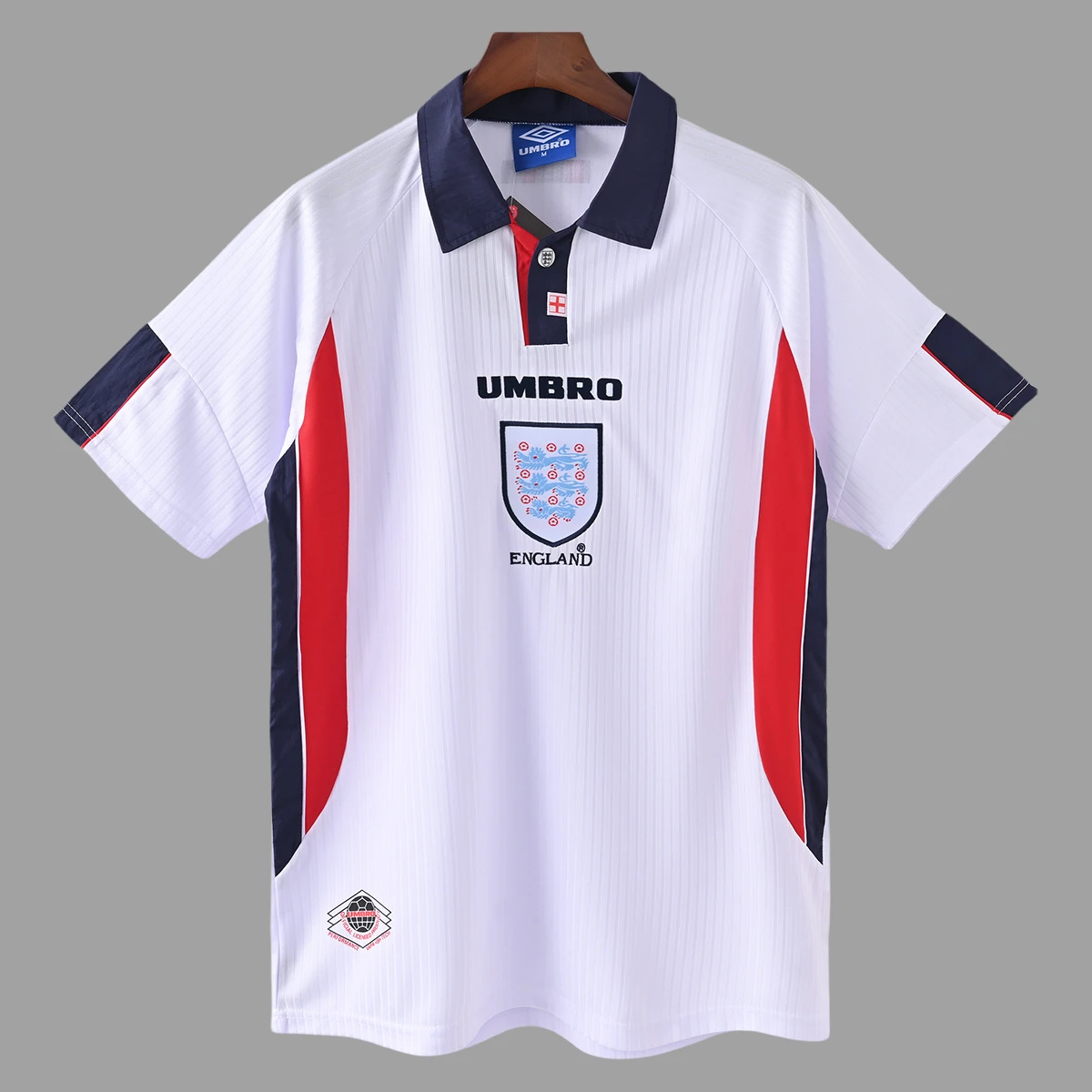 1998 England Home Retro Soccer Jersey