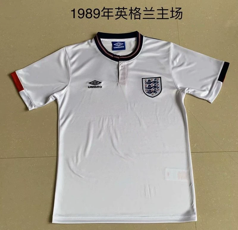 1988 England Home Retro Soccer Jersey