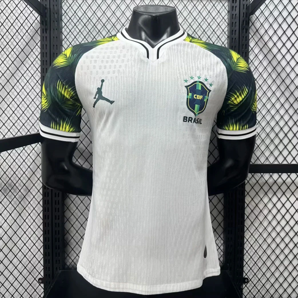 2026 Brazil Special Player Version White Green Soccer Jersey