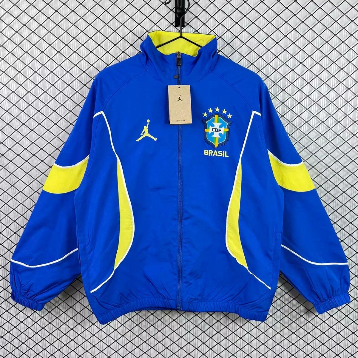 2026 Brazil Blue Yellow Windbreaker