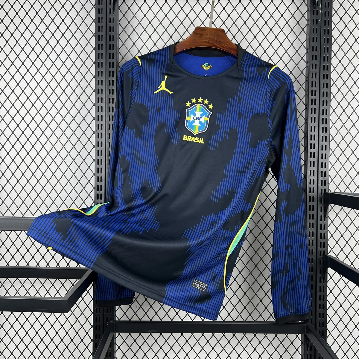 2026 Brazil Away Long Sleeve Soccer Jersey