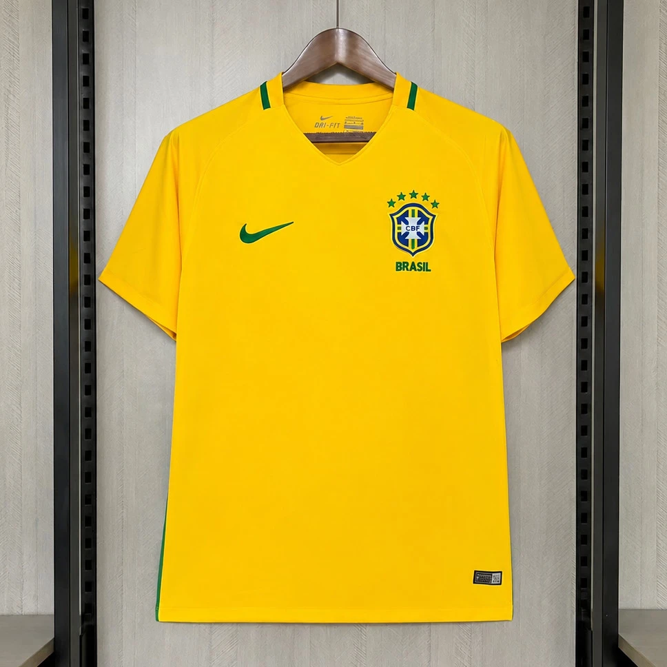 2018 Brazil Home Retro Soccer Jersey