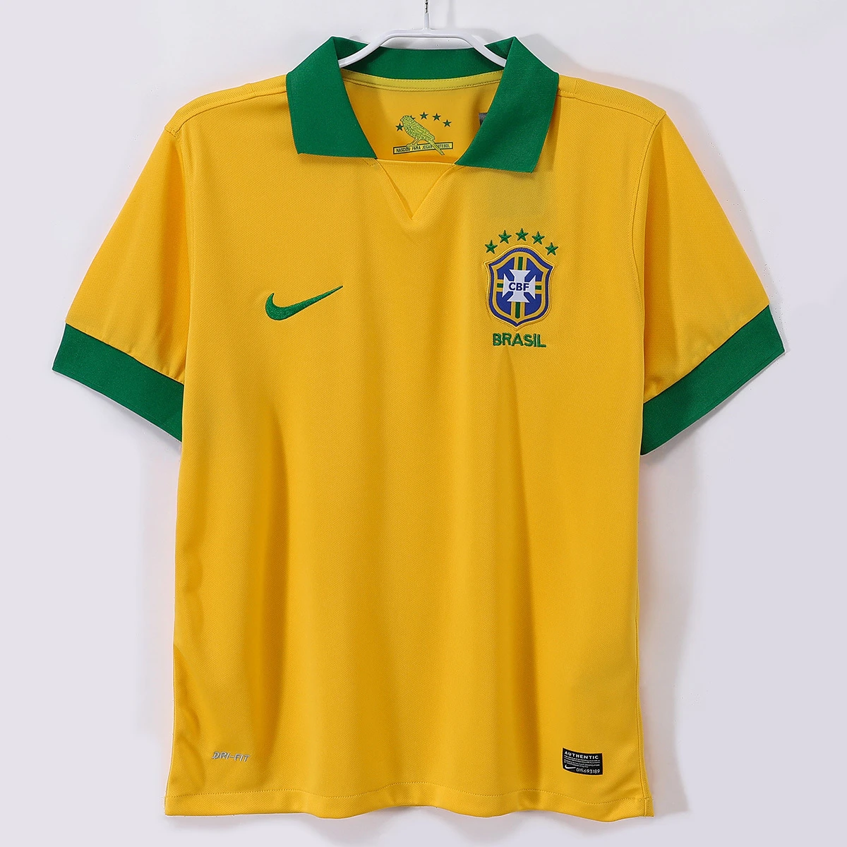 2013 Brazil Home Retro Soccer Jersey
