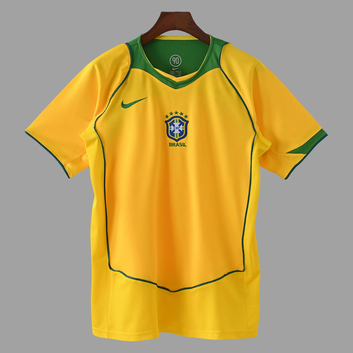2004 Brazil Home Retro Soccer Jersey