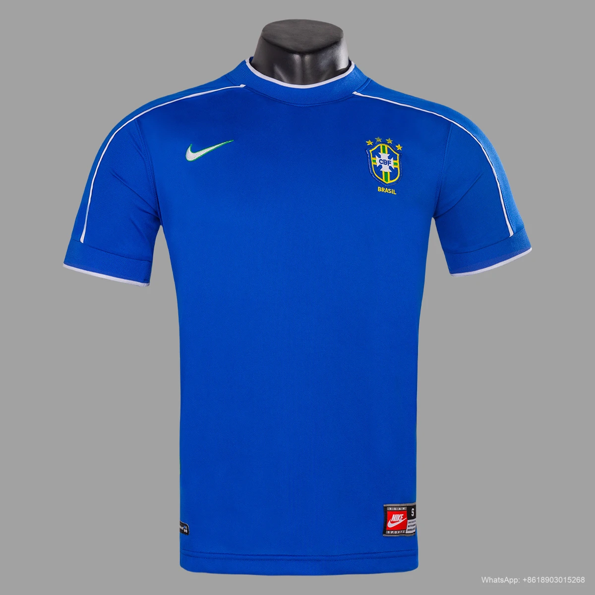 1998 Brazil Away Retro Soccer Jersey