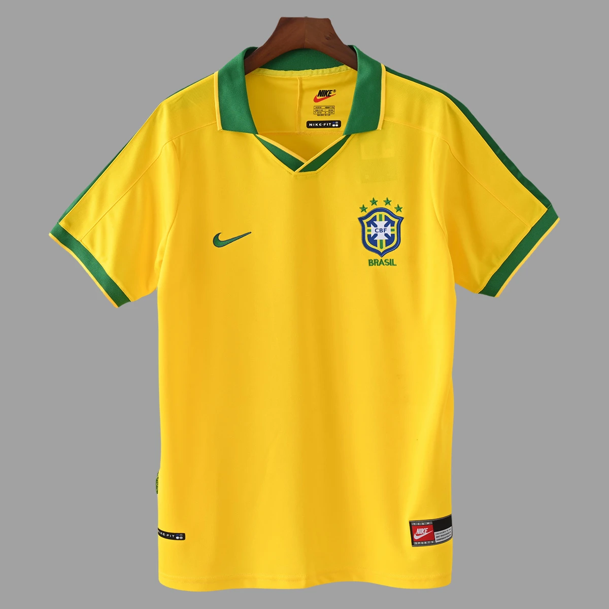 1997 Brazil Home Retro Soccer Jersey