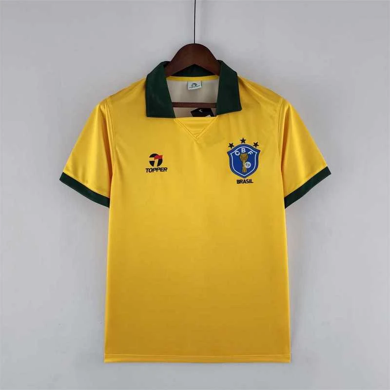 1988 Brazil Home Retro Soccer Jersey