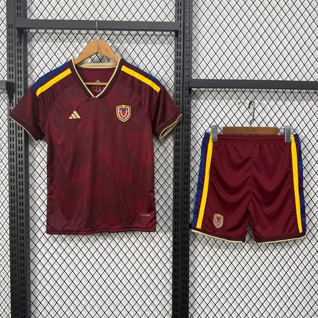 2026 Venezuela Home Kids Soccer Jersey Size 16-28