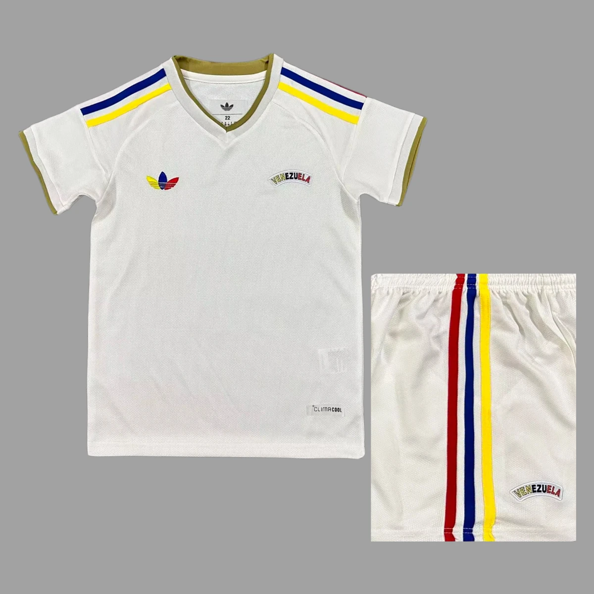 2026 Venezuela Away Kids Soccer Jersey Size 16-28