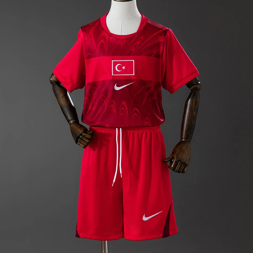 2026 Turkey Home Kids Soccer Jersey Size 16-28
