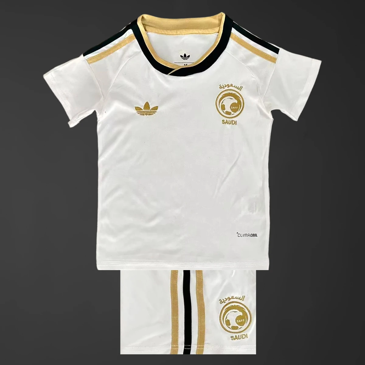 2026 Saudi Arabia Away Kids Soccer Jersey Size 16-28