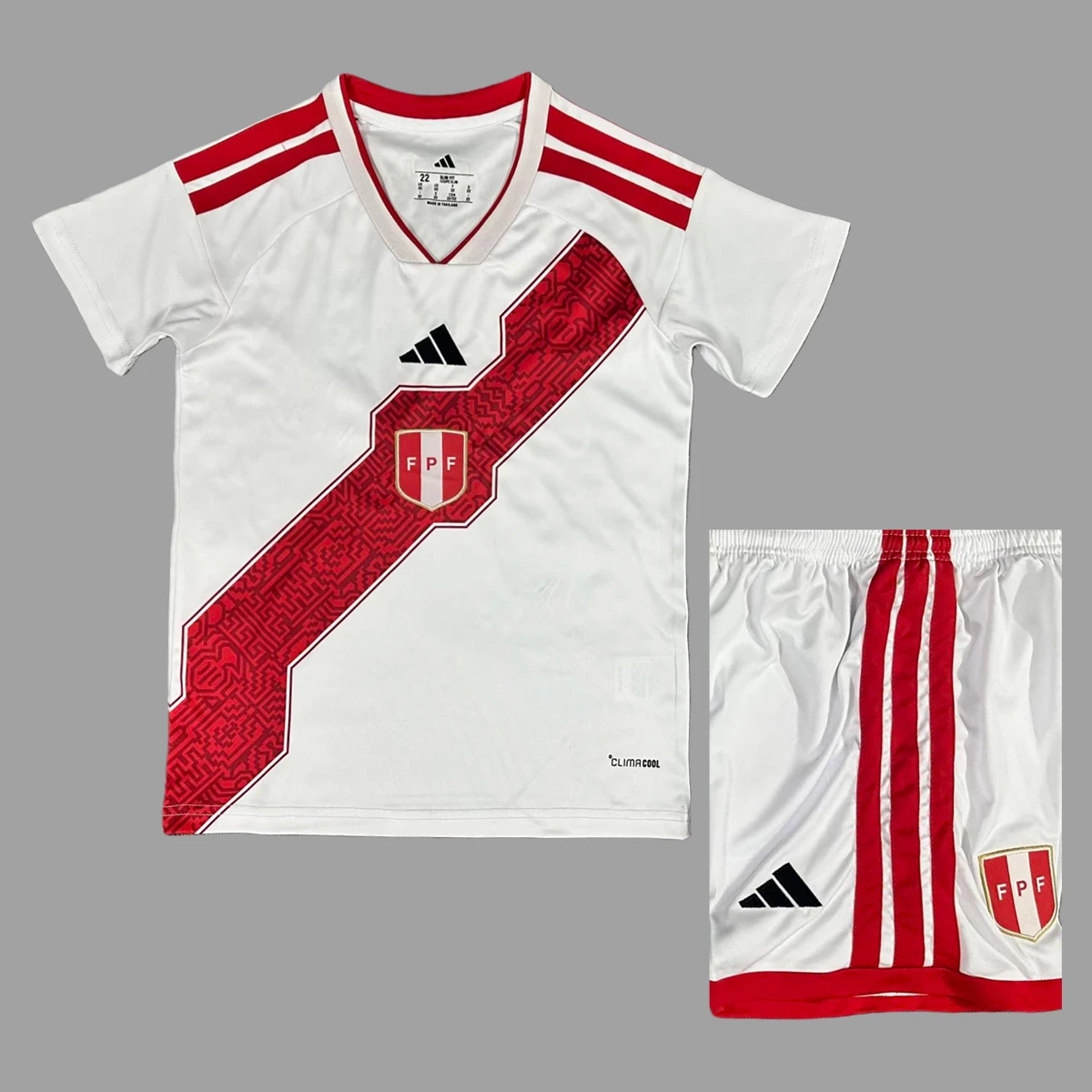 2026 Peru Home Kids Soccer Jersey Size 16-28