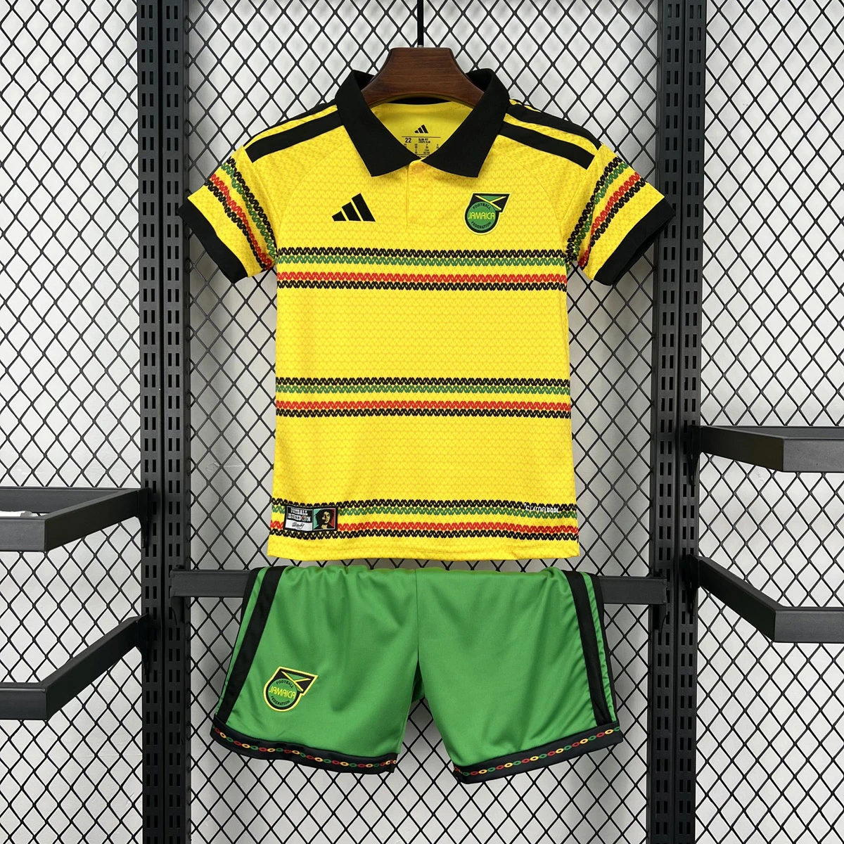 2026 Jamaica Home Kids Soccer Jersey Size 16-28