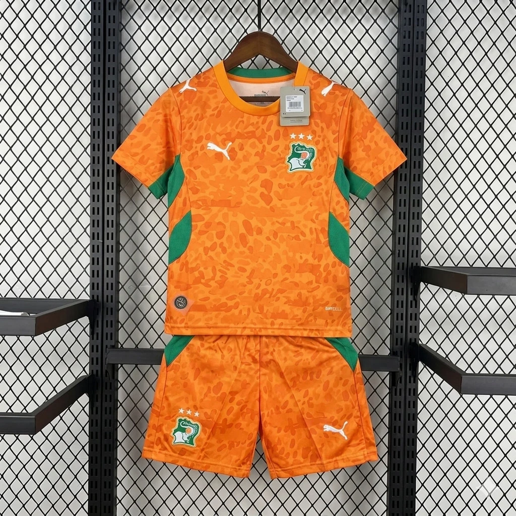 2026 Ivory Coast Home Kids Soccer Jersey Size 16-28