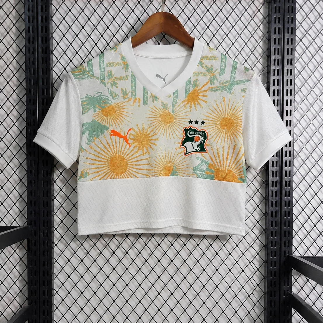 2026 Ivory Coast Away Crop Soccer Jersey