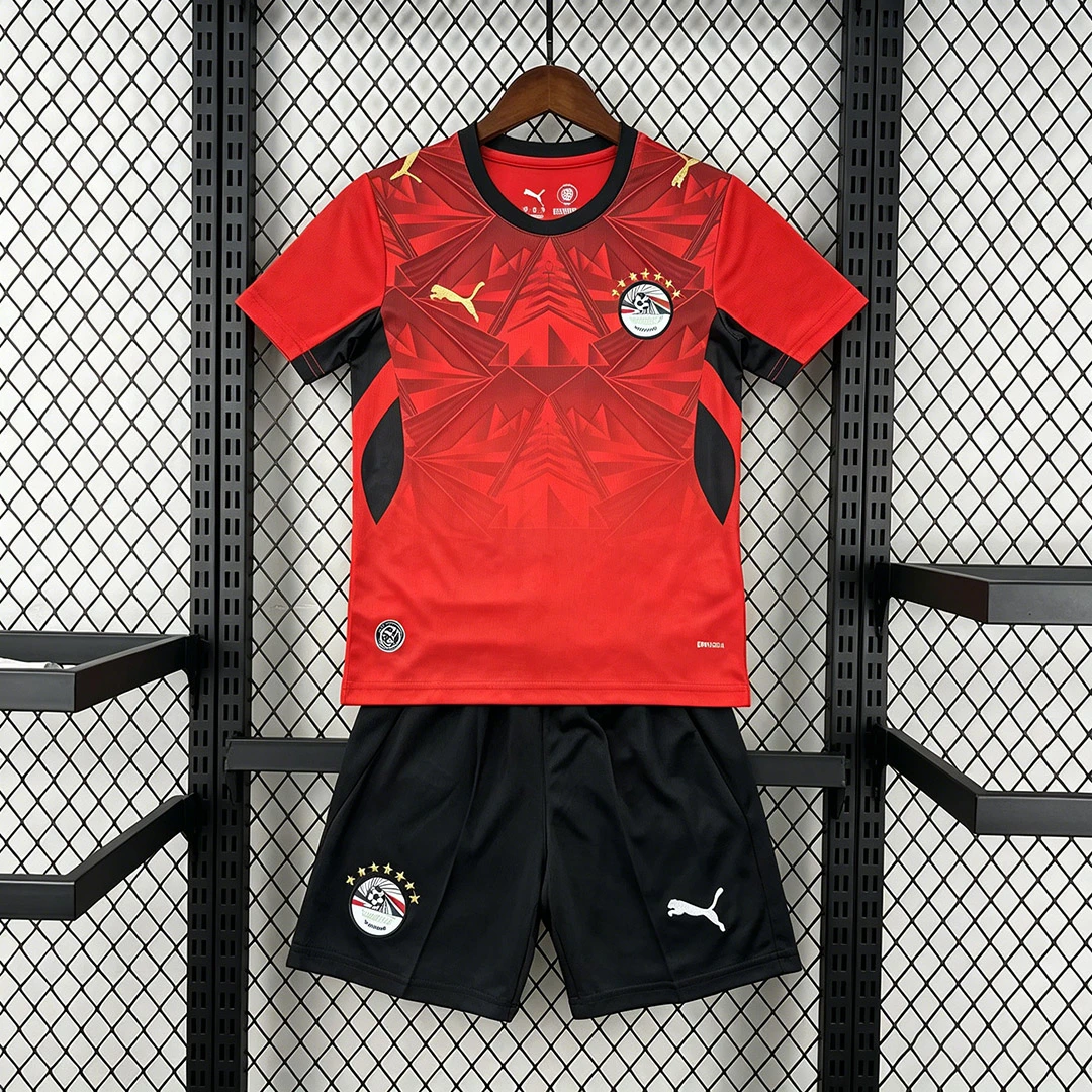 2026 Egypt Home Kids Soccer Jersey Size 16-28
