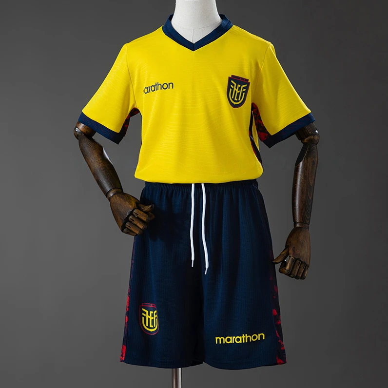 2026 Ecuador Home Kids Soccer Jersey Size 16-28