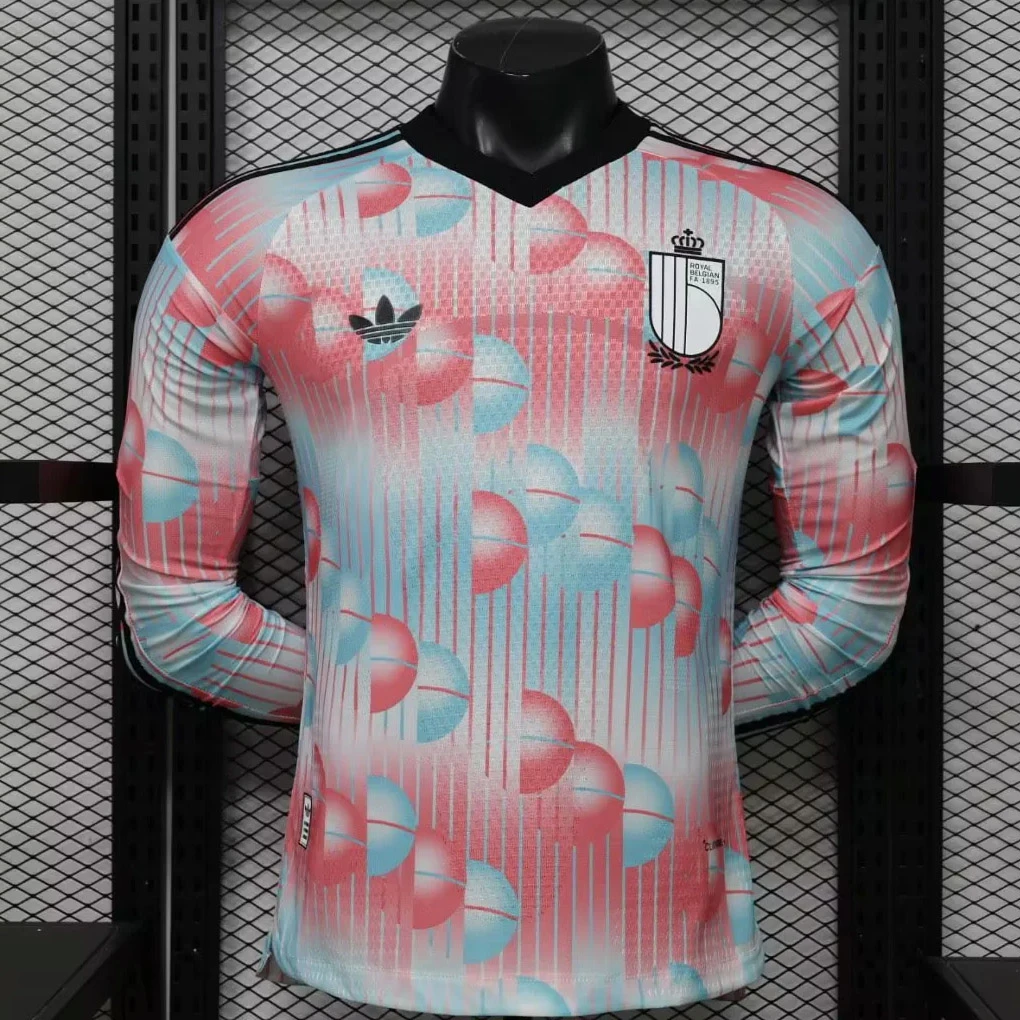 2026 Belgium Away Long Sleeve Player Version Soccer Jersey