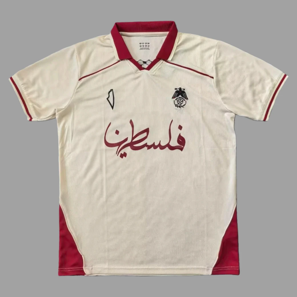 2025 Palestine Special White Red Soccer Jersey