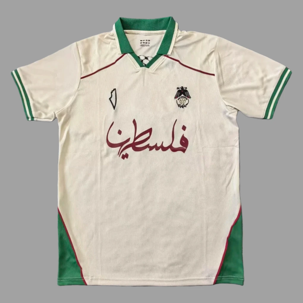 2025 Palestine Special White Green Soccer Jersey