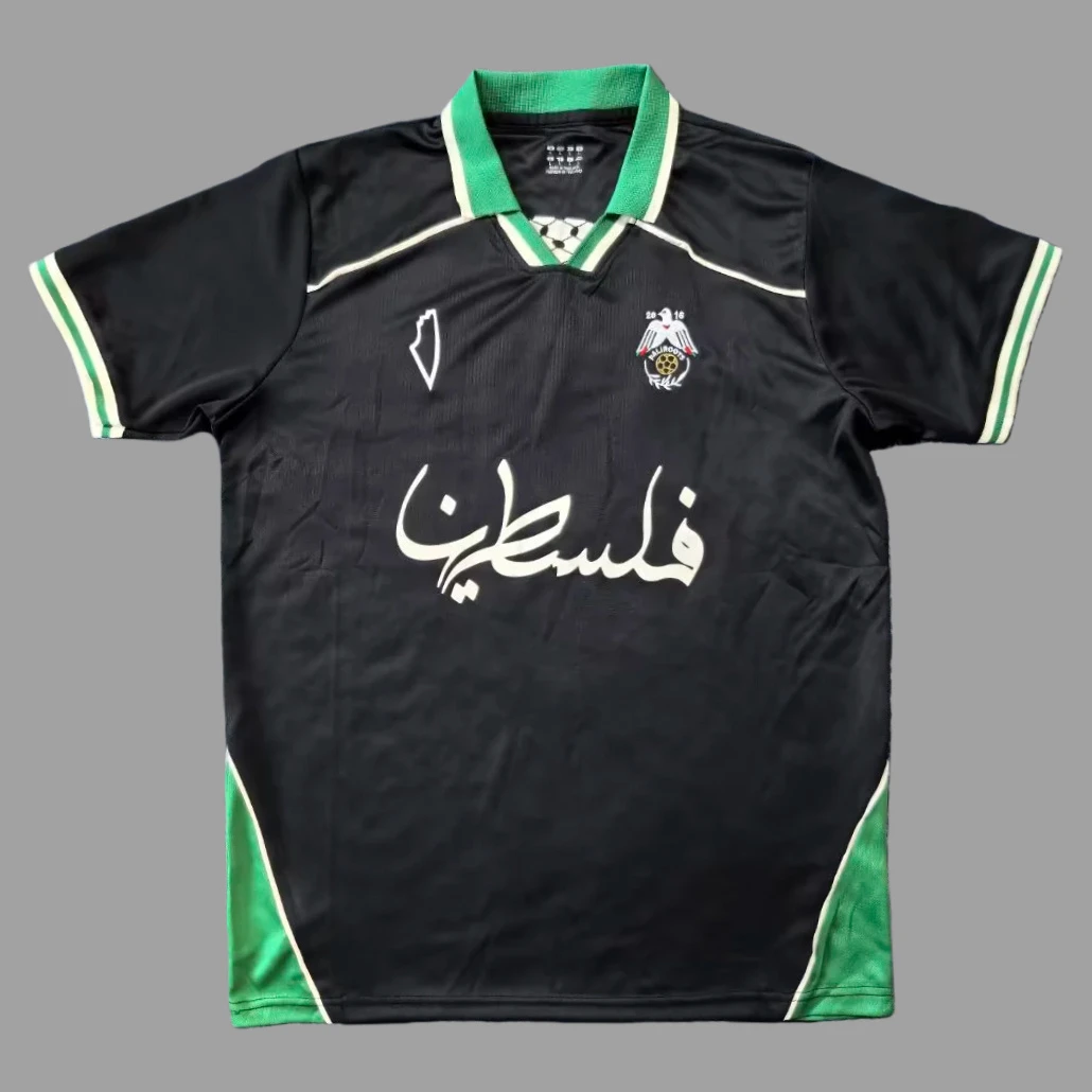 2025 Palestine Special Black Green Soccer Jersey