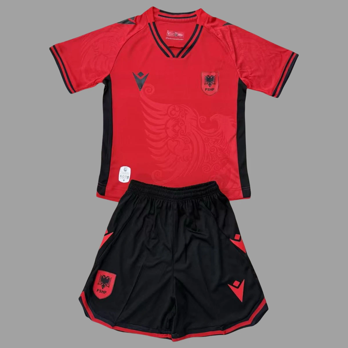 2025 Albania Home Kids Soccer Jersey Size 16-28