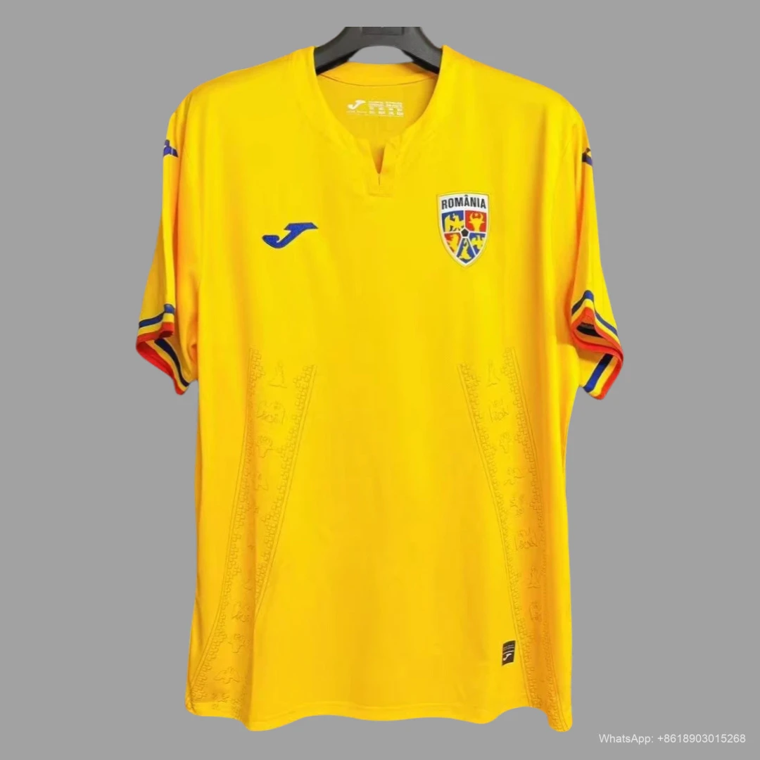 2024 Romania Home Soccer Jersey
