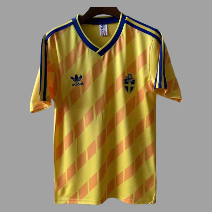 1990 Sweden Home Retro Soccer Jersey