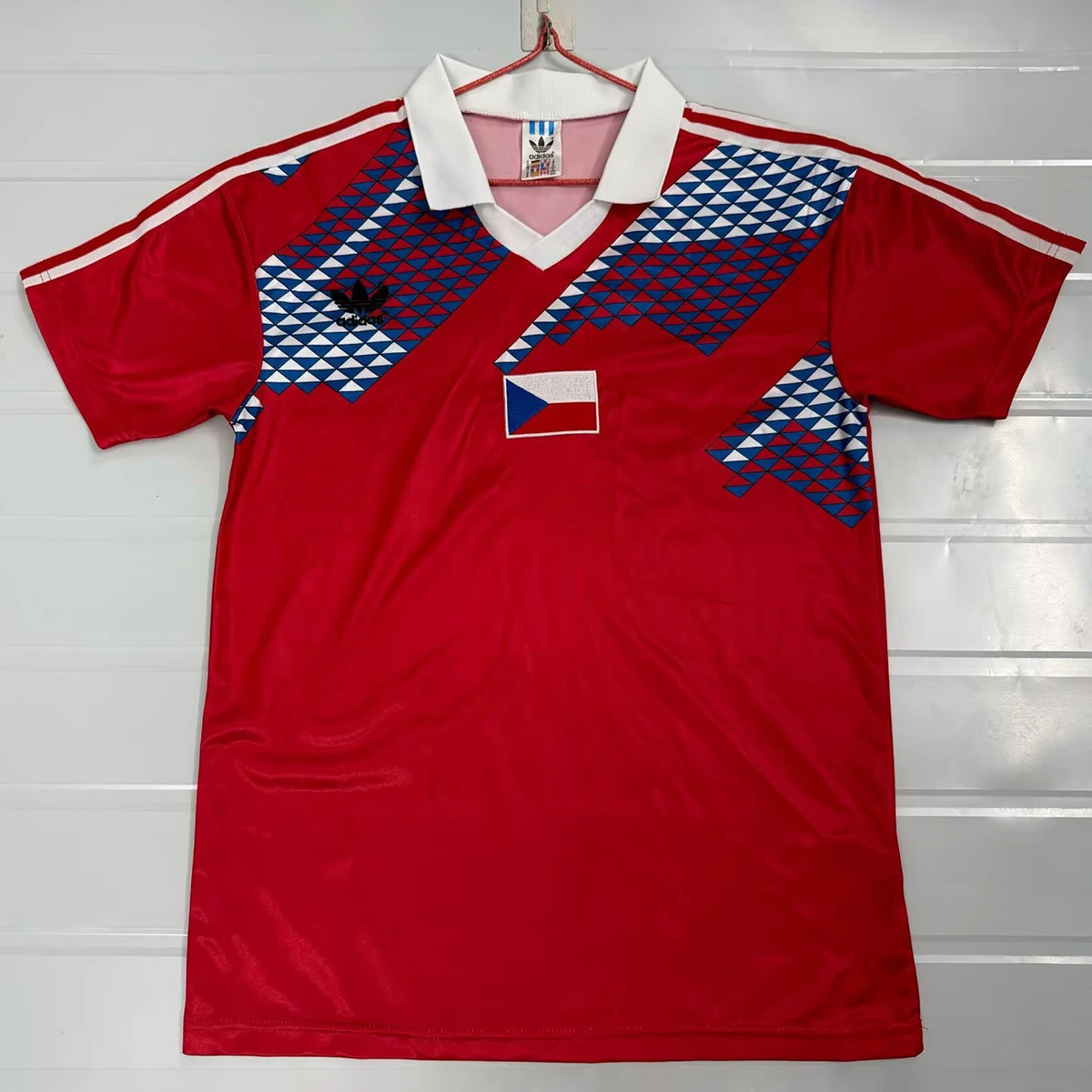 1990 Czechoslovakia Home Retro Soccer Jersey
