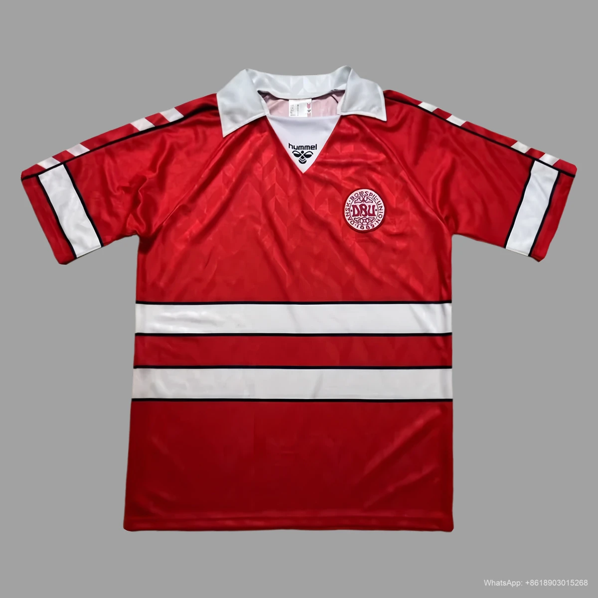 1988 Denmark home retro soccer jersey