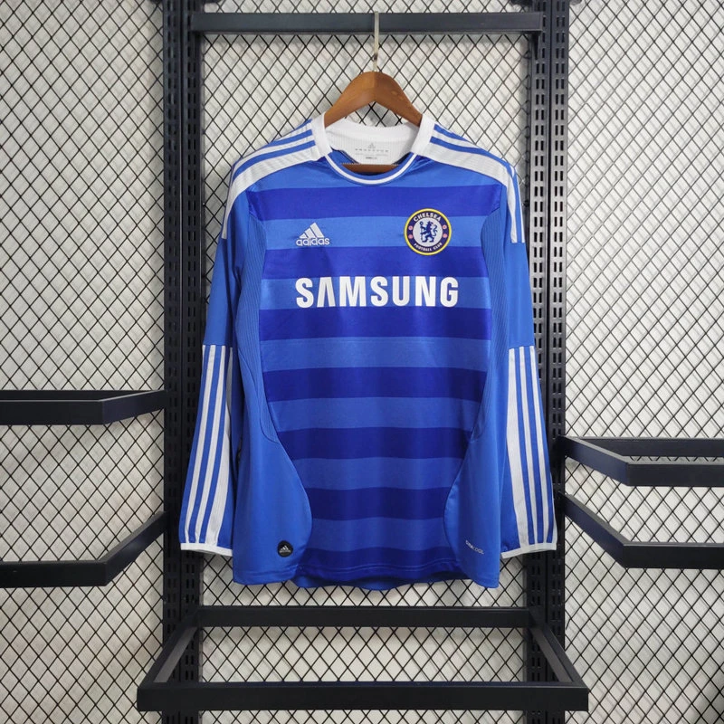11/12 Chelsea Home Long Sleeve Retro Soccer Jersey