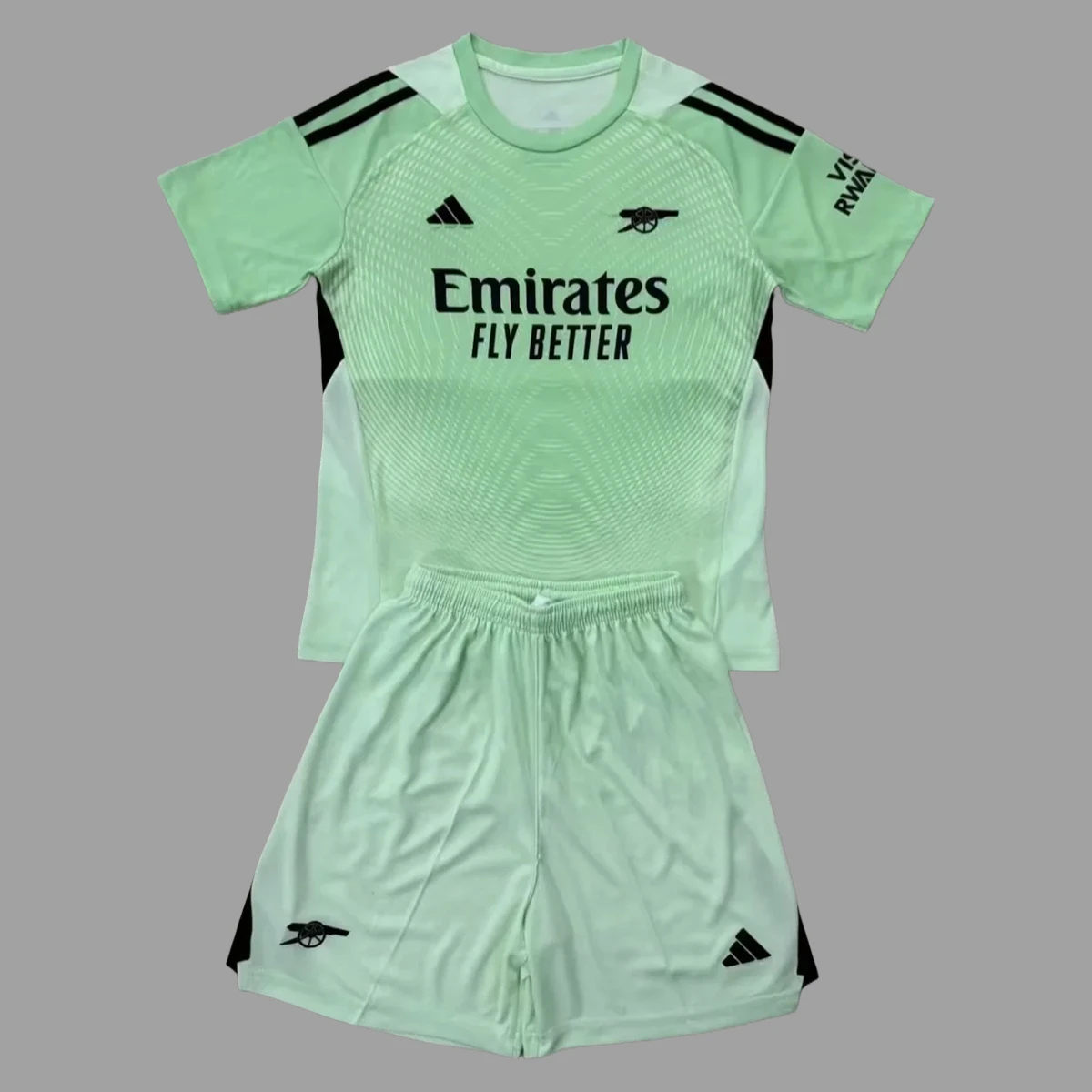 25/26 Arsenal Goalkeeper 2 Kids Soccer Jersey Size 16-28