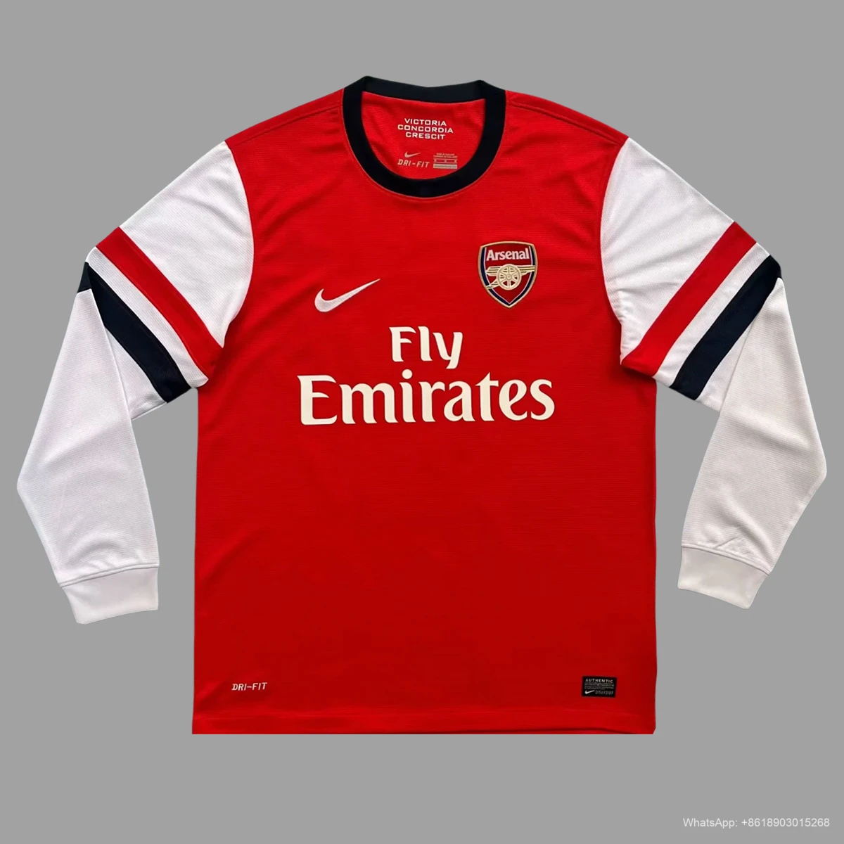 12/14 Arsenal Home Long Sleeve Retro Soccer Jersey