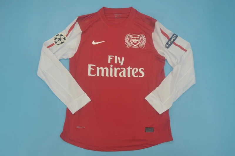 11/12 Arsenal Home Long Sleeve Retro Soccer Jersey