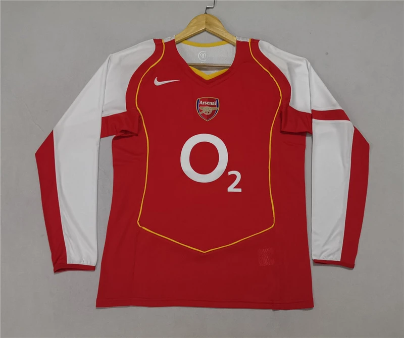 04/05 Arsenal Home Long Sleeve Retro Soccer Jersey