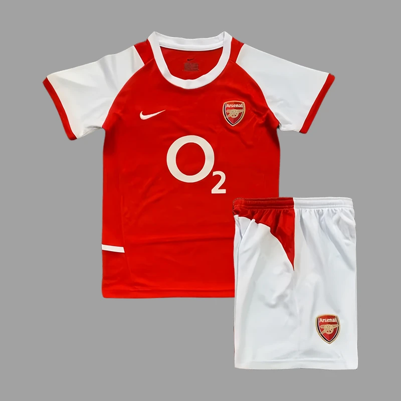 02/04 Arsenal Home Kids Retro Soccer Jersey Size 16-28