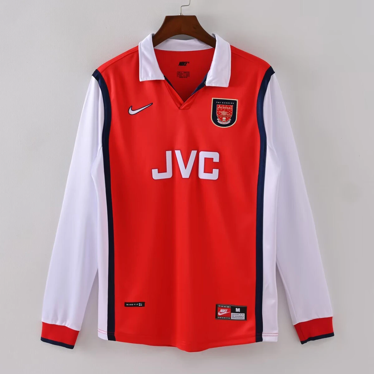 98/99 Arsenal Home Long Sleeve Retro Soccer Jersey