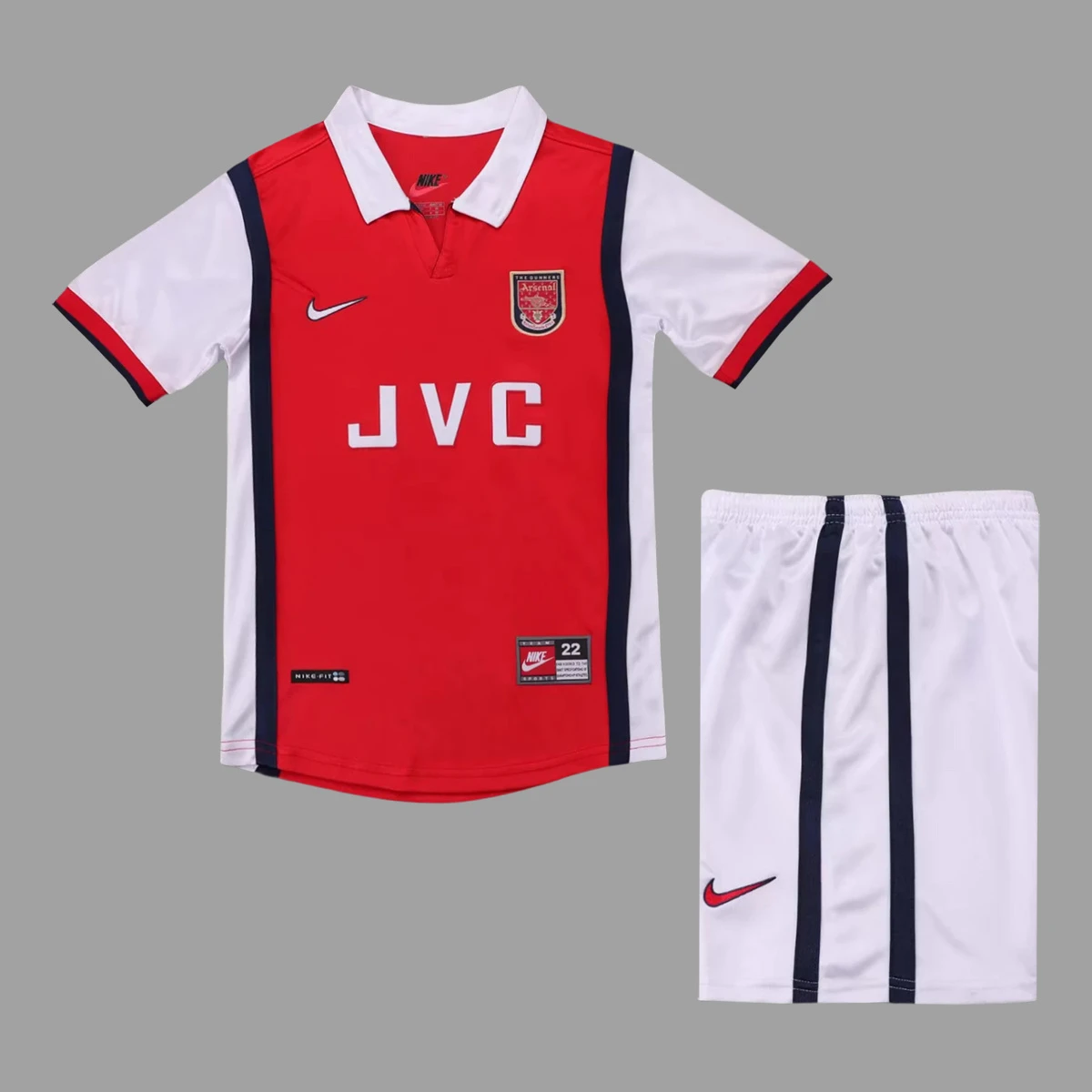 98/99 Arsenal Home Kids Retro Soccer Jersey Size 16-28