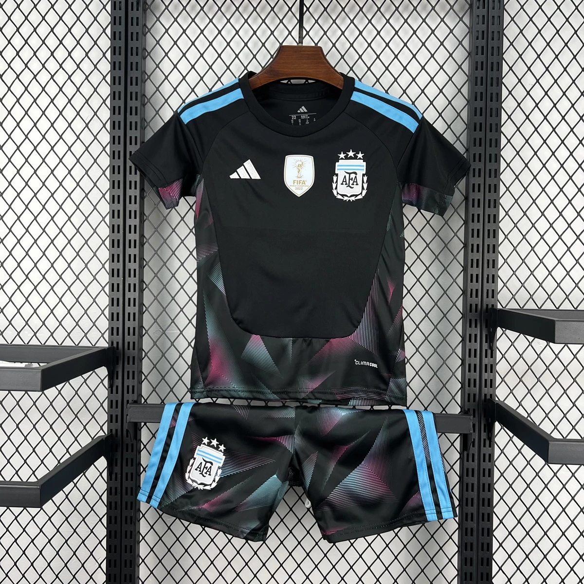 2026 Argentina Goalkeeper Kids Soccer Jersey Size 16-28
