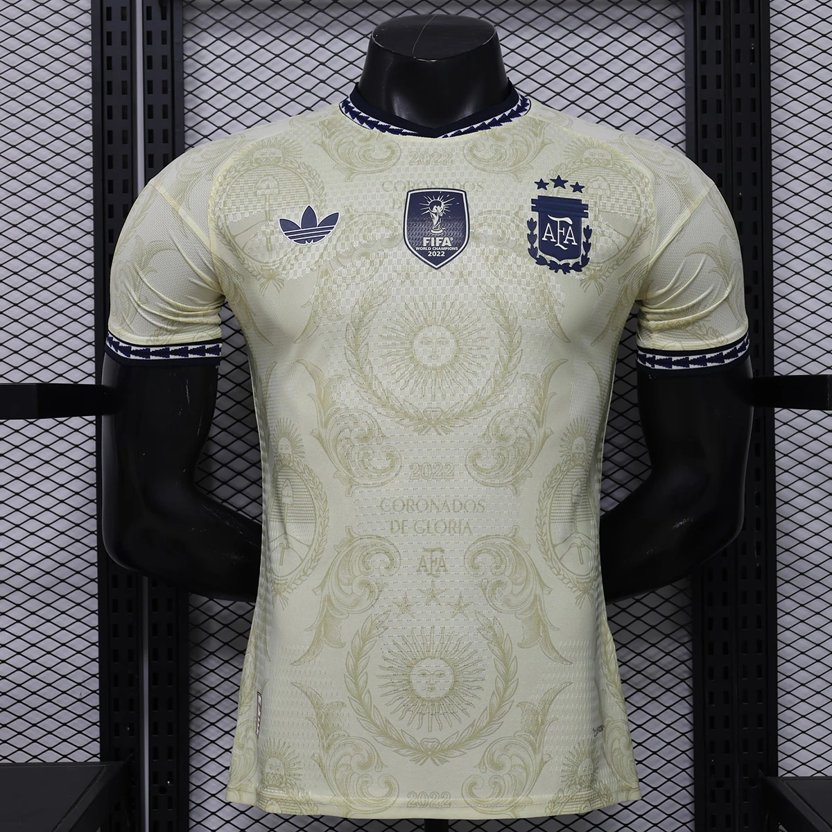 2026 Argentina Commemorative Player Version Beige Soccer Jersey